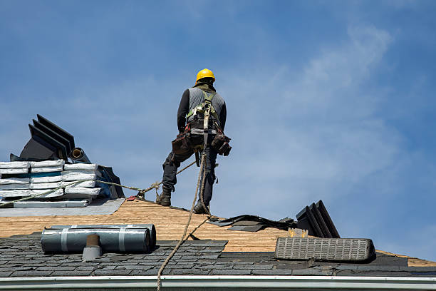 Professional Gutter Installation technician working in Pelham, GA